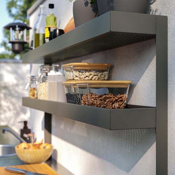 [IKEA/イケア/通販]BATSKAR ボートシェール追加ユニット 棚板付き, 屋外用/ダークグレー,120x70 cm[E](90553398) |  | 01
