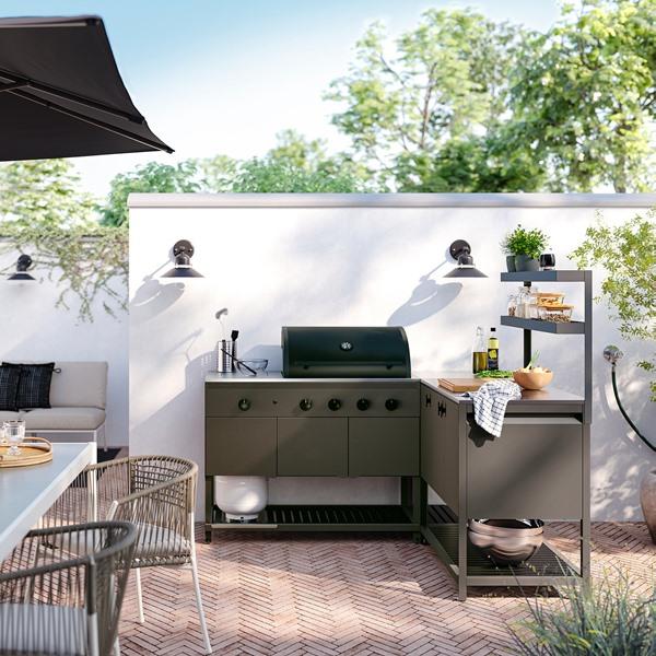 [IKEA/イケア/通販]BATSKAR ボートシェール追加ユニット 棚板付き, 屋外用/ダークグレー,120x70 cm[E](90553398) |  | 02