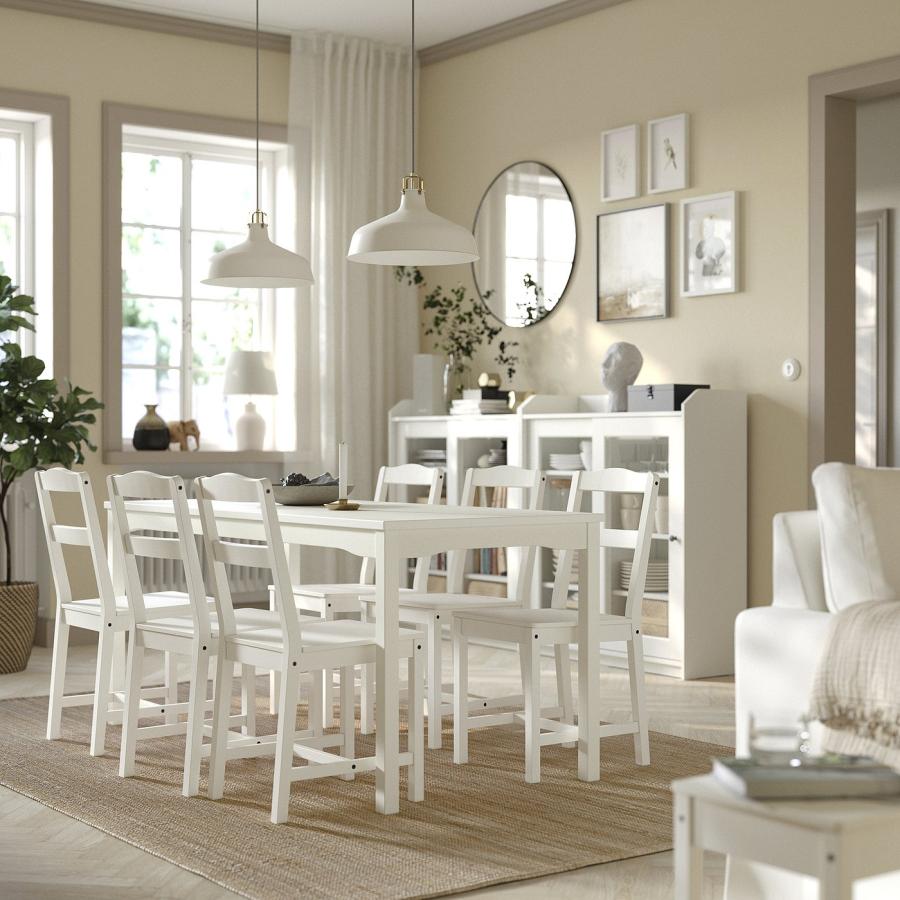 [IKEA/イケア/通販]HAUGA ハウガ テーブル, ホワイト/バーチ材突き板, 168x74 cm[H](90579218) |  | 01