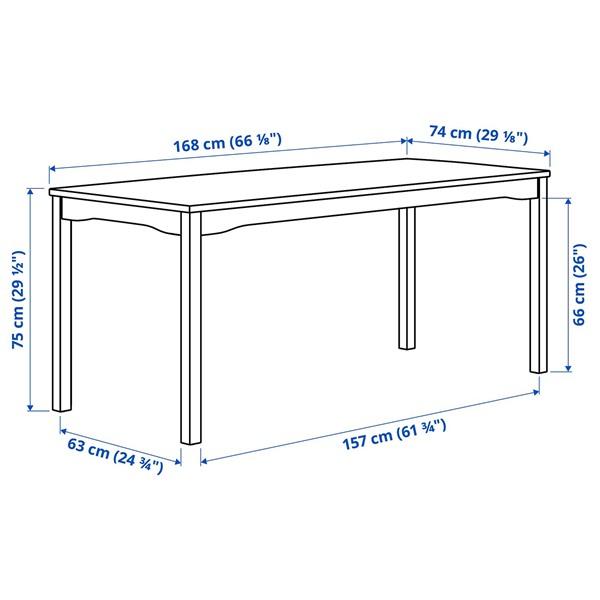 [IKEA/イケア/通販]HAUGA ハウガテーブル, ホワイト/バーチ材突き板,168x74 cm[I](90579218) |  | 03