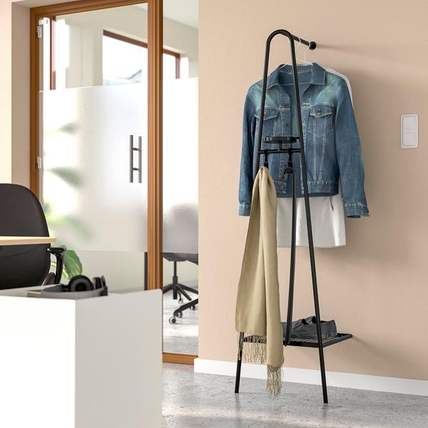 [IKEA/イケア/通販]ALGANAS エリヤネスハンガーラック 靴収納付き, ブラック,46x39x166 cm[D](90585889) |  | 02