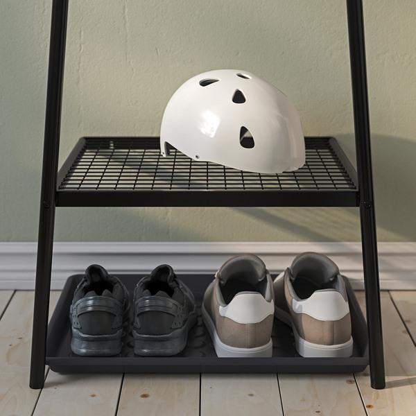 [IKEA/イケア/通販]ALGANAS エリヤネスハンガーラック 靴収納付き, ブラック,46x39x166 cm[D](90585889) |  | 03