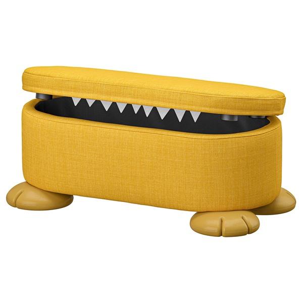 [IKEA/イケア/通販]GREJSIMOJS グレイシモイスプーフ 収納付き, イエロー[D](90603181) | 