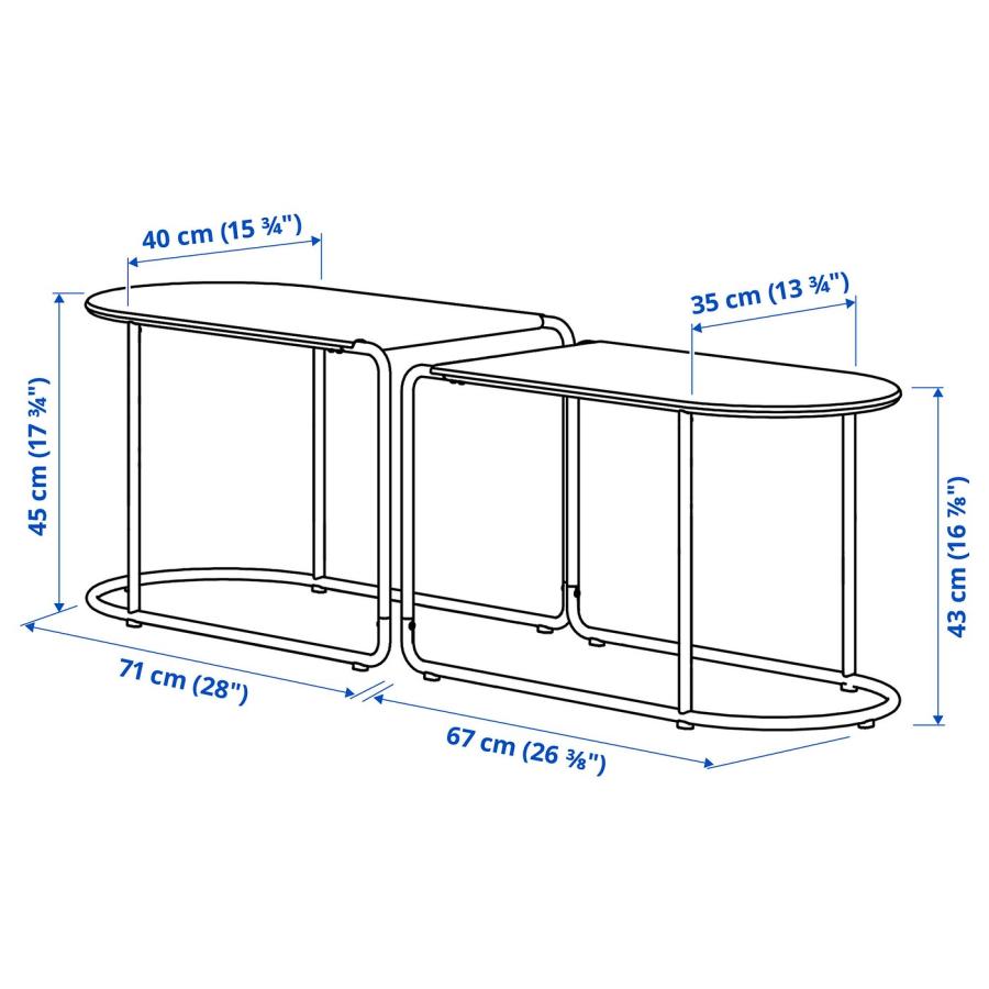 [IKEA/イケア/通販]GRYTSHOLM グリツホルム ネストテーブル2点セット, 屋外用/ブラックブルー[D](90604307) |  | 05