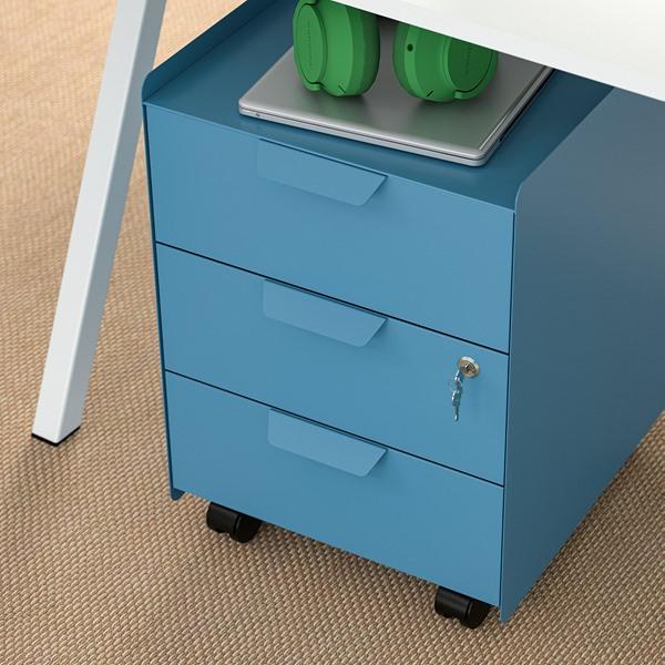 [IKEA/イケア/通販]TROTTEN トロッテン引き出しユニット（引き出し×3） キャスター付き, ブルー[D](90619672) |  | 04