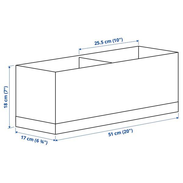 [IKEA/イケア/通販]STUK ストゥークボックス 仕切り付き, ホワイト/ブラック,17x51x18 cm[A](90621528) |  | 08