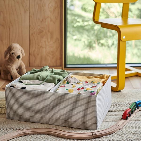 [IKEA/イケア/通販]STUK ストゥークボックス 仕切り付き, ホワイト/ブラック,32x51x18 cm[B](90621533) |  | 01