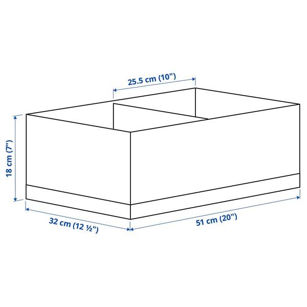 [IKEA/イケア/通販]STUK ストゥークボックス 仕切り付き, ホワイト/ブラック,32x51x18 cm[B](90621533) |  | 08