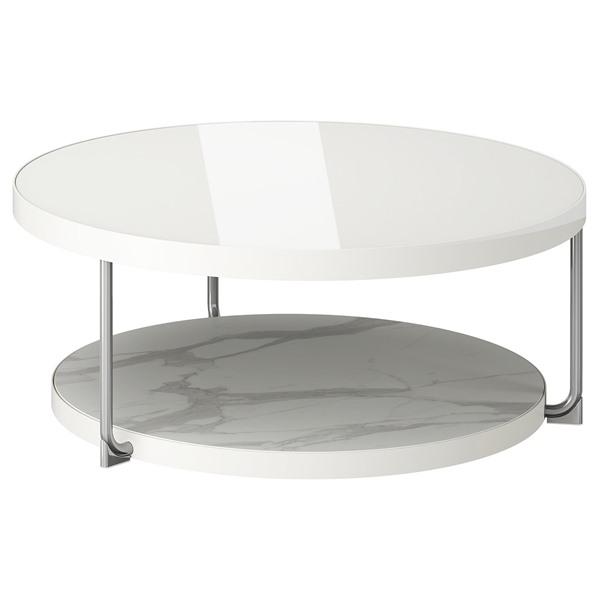 [IKEA/イケア/通販]FROTORP フロートルプコーヒーテーブル, ホワイト クロムメッキ/ホワイト ガラス,88 cm[H](90622090) | 