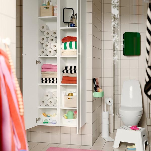 [IKEA/イケア/通販]ENHET エーンヘートハイキャビネット 扉付, ホワイト,30x32x180 cm[K](90623037) |  | 01