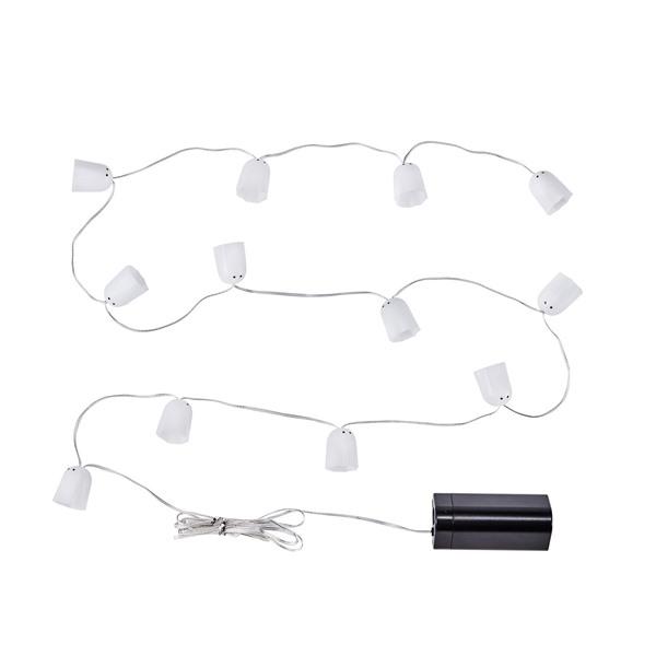 [IKEA/イケア/通販]KUSTFYR クストフィールLEDライトチェーン 全12球, 電池式 室内/ゴースト ホワイト[A](90633036) | 