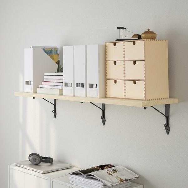 【IKEA/イケア/通販】TRANHULT トランフルト / KROKSHULT クロークスフルト ウォールシェルフ, アスペン,…[4](09336324) |  | 01