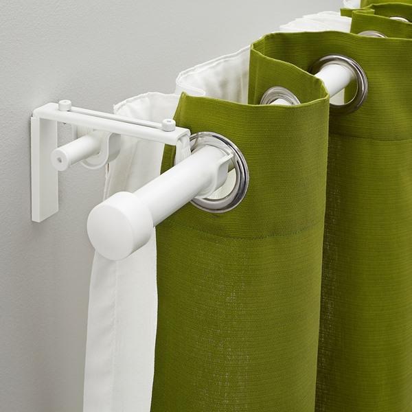 【IKEA/イケア/通販】RACKA レッカ / HUGAD フーガード ダブルカーテンロッドコンビネーション, ホワイト,…[9](09399590) |  | 03