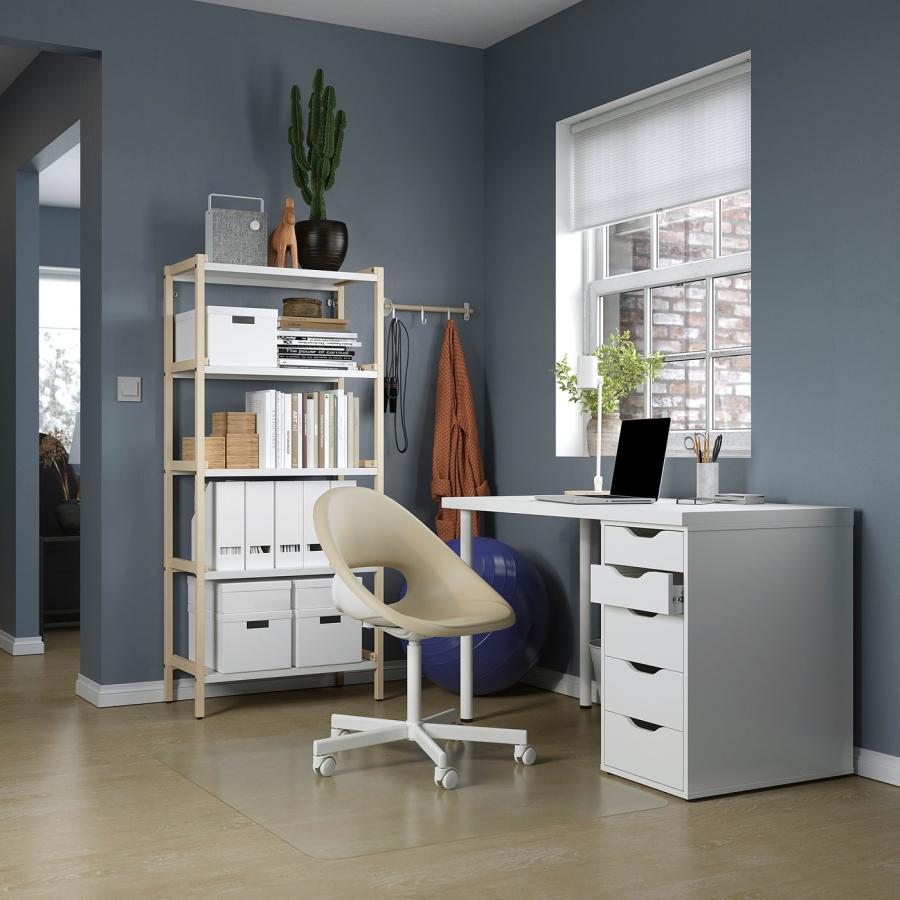 IKEAラグカプテン アレクス デスク ホワイトステインオーク120x60 cm LAGKAPTEN ラグカプテン / ALEX アレクス デスク, ホワイトステイン