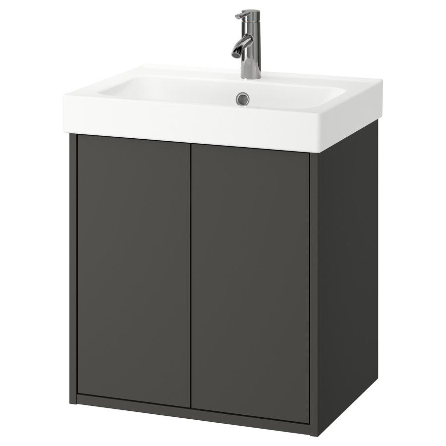 [IKEA/イケア/通販]HAVBACK ハーヴベック / ORRSJON オルショーン 洗面台 扉/深型洗面ボウル/水栓付き, ダークグレー, 62x49x72 cm[4](09516674) | 