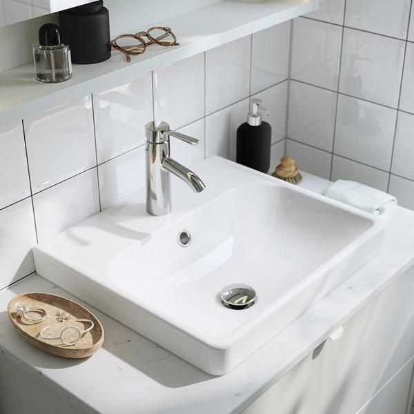 [IKEA/イケア/通販]ORRSJON オルショーン半埋め込み式洗面ボウル 排水トラップ付き, ホワイト,50x44 cm[DC](9517032) |  | 01