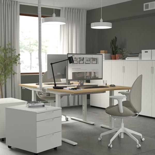 [IKEA/イケア/通販]MITTZON ミッツォーンデスク, オーク材突き板/ホワイト,120x80 cm[3](9526098) |  | 02