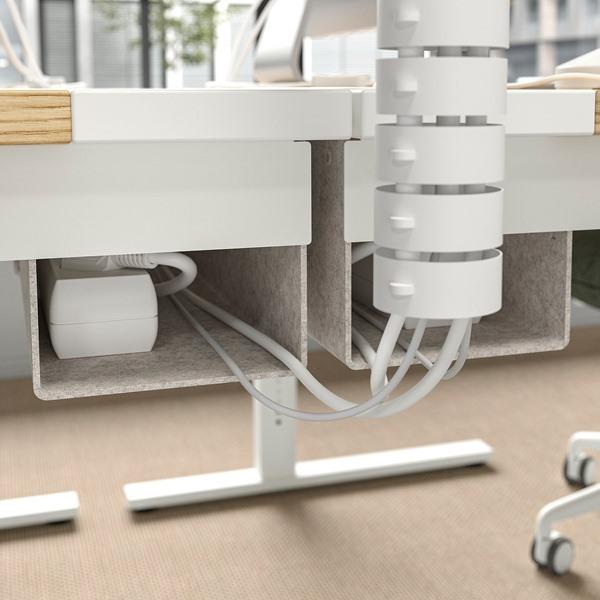 [IKEA/イケア/通販]MITTZON ミッツォーンデスク, オーク材突き板/ホワイト,120x80 cm[3](9526098) |  | 05