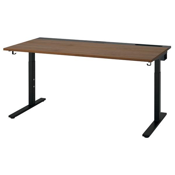 [IKEA/イケア/通販]MITTZON ミッツォーンデスク, ウォールナット材突き板/ブラック,160x80 cm[3](9529129) | 