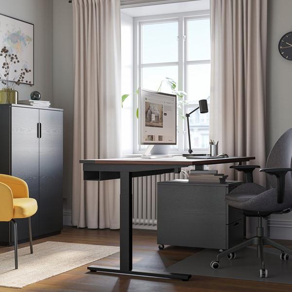 [IKEA/イケア/通販]MITTZON ミッツォーンデスク, ウォールナット材突き板/ブラック,160x80 cm[3](9529129) |  | 02