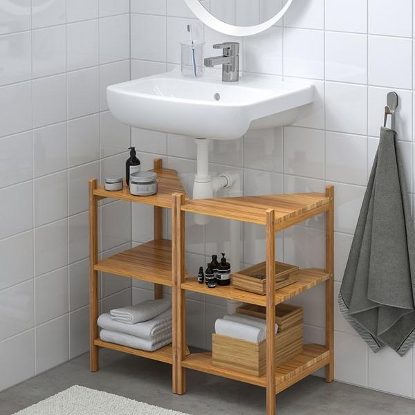 [IKEA/イケア/通販]RAGRUND ローグルンド / BJORKAN ビョールコーン洗面台用シェルフ/コーナーシェルフ, 竹[5](9546888) |  | 01