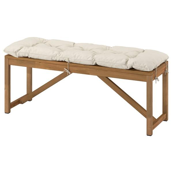 [IKEA/イケア/通販]NAMMARO ネッマローベンチ クッション付き, ライトブラウンステイン/ライトグレー……[GG](9575404) | 