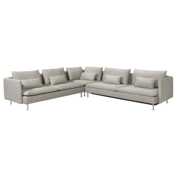 [IKEA/イケア/通販]SODERHAMN ソーデルハムンコーナーソファベッド 6人掛け, ヴィーアルプ ベージュ/ブラウン[12](9616452) | 