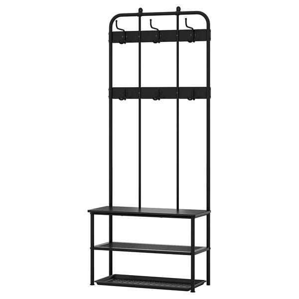 [IKEA/イケア/通販]NIPASEN ニーポーセン / BAGGMUCK バッグムック玄関用家具2点セット, ブラック/グレー[ED](9618012) | 