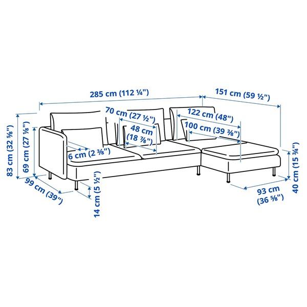 [IKEA/イケア/通販]SODERHAMN ソーデルハムン 4人掛けソファ 寝椅子付き[6](09629157) |  | 06