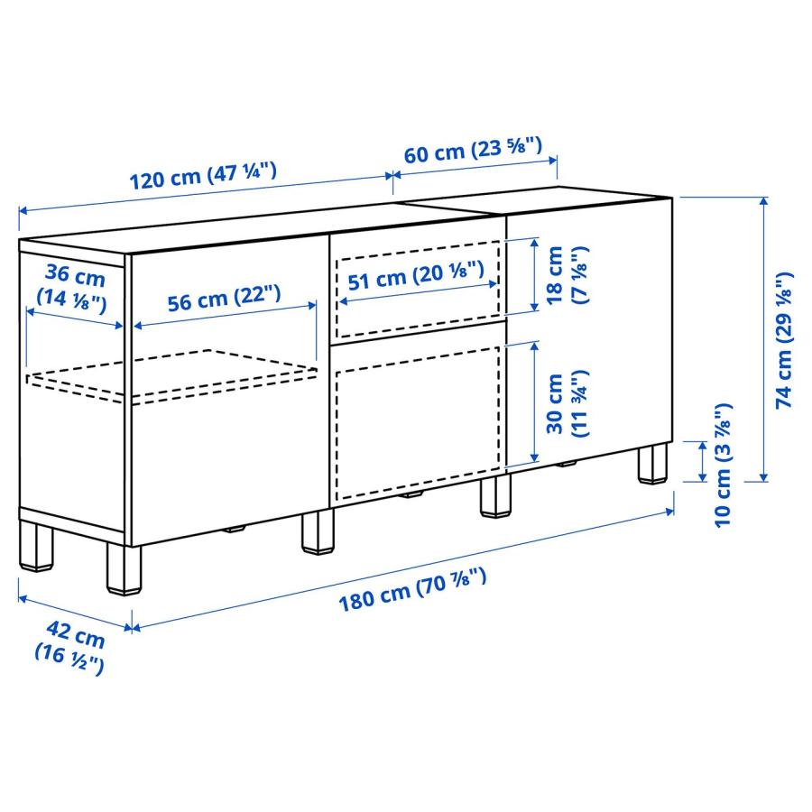 IKEA/イケア/通販]BESTA ベストー 収納コンビネーション 引き出し付