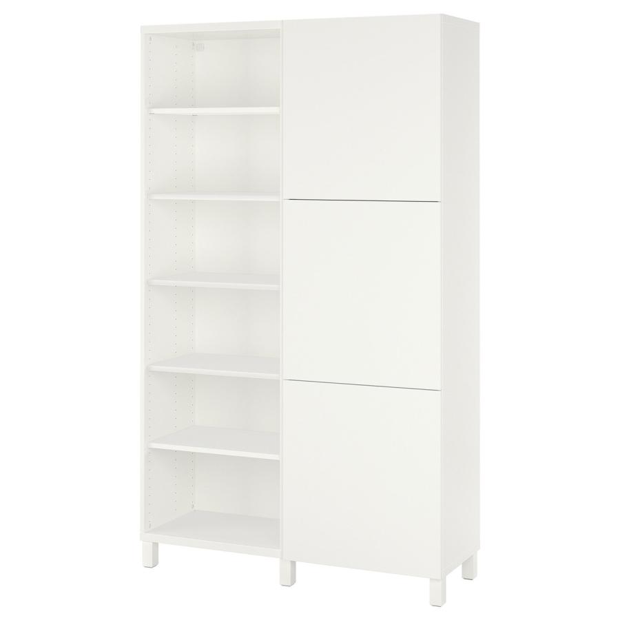 [IKEA/イケア/通販]BESTA ベストー 収納コンビネーション 扉付, ホワイト/ラップヴィーケン/ストゥッバルプ ホワイト, 120x42x202 cm[21](99301773) | 