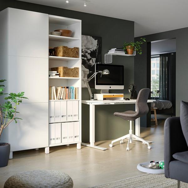 [IKEA/イケア/通販]BESTA ベストー 収納コンビネーション 扉付, ホワイト/ラップヴィーケン/ストゥッバルプ ホワイト, 120x42x202 cm[21](99301773) |  | 03