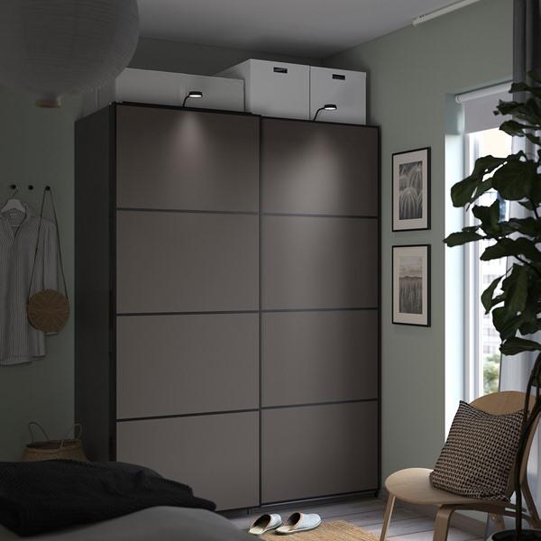 [IKEA/イケア/通販]PAX パックス / MEHAMN メーハムンワードローブ, ダークグレー/両面仕様 ダークグレ……[9](99429795) |  | 01