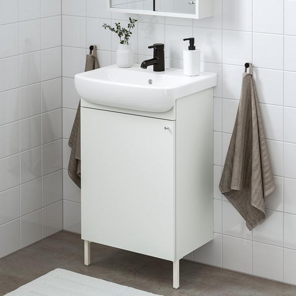 [IKEA/イケア/通販]NYSJON ニショーン / BJORKAN ビョールコーン洗面台 扉/洗面ボウル/水栓付き, ホワイ……[4](99546704) |  | 01