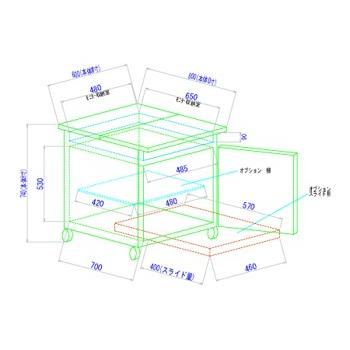 防塵ラック Tidy SV Desk PCケース ホコリ 排熱 フィルター ファン 埃 盗難防止 鍵付き PC本体 サーバーラック モニター収納 デスクワゴン 19インチの画像