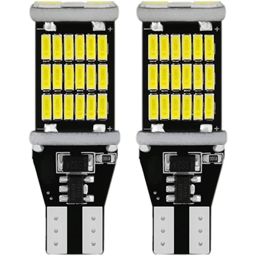 T10 T15 T16 led バックランプ 爆光 キャンセラー内蔵 DC 12V /24V 兼用 無極性 Canbus 45連  無極性 DC12V用 50000時間以上寿命 ２個セット | トヨタ | 01