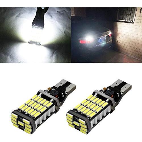 T10 T15 T16 led バックランプ 爆光 キャンセラー内蔵 DC 12V /24V 兼用 無極性 Canbus 45連  無極性 DC12V用 50000時間以上寿命 ２個セット | トヨタ | 03