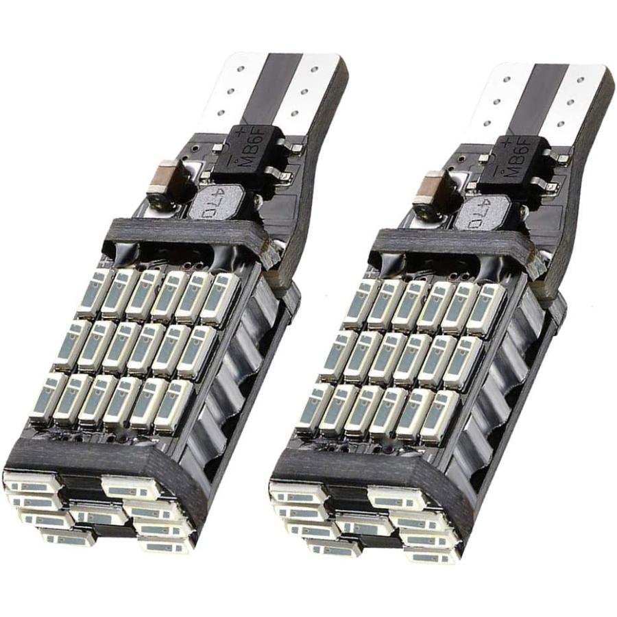 T10 T15 T16 led バックランプ 爆光 キャンセラー内蔵 DC 12V /24V 兼用 無極性 Canbus 45連  無極性 DC12V用 50000時間以上寿命 ２個セット | トヨタ | 04