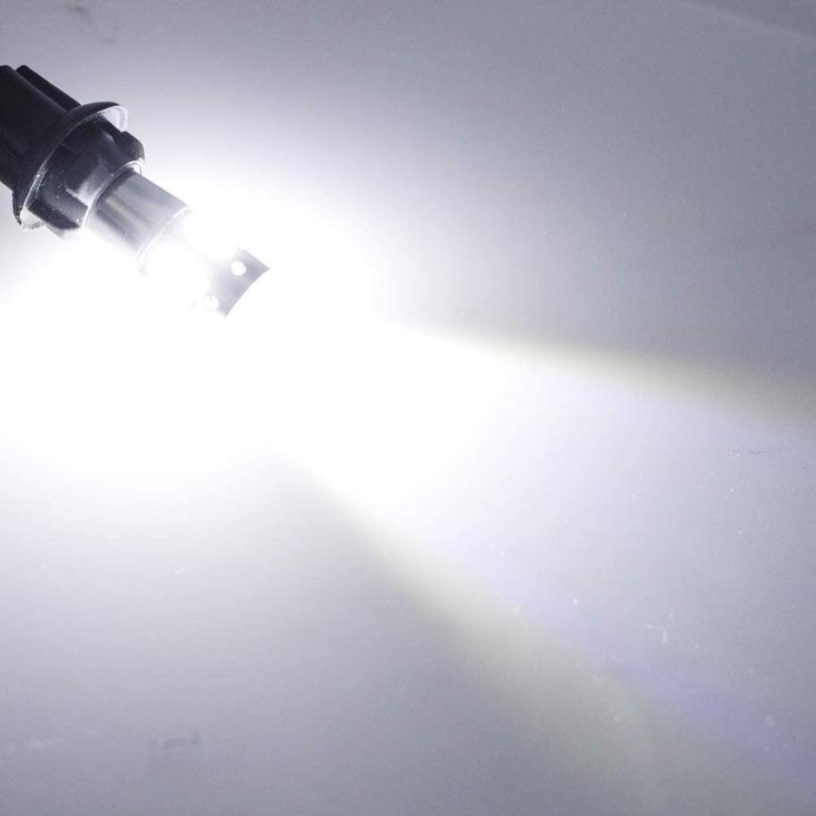 T10 LED  爆光 12V  ポジションランプ ルームランプ CANBUS キャンセラー内蔵 無極性 レンズ付き 3030 SMD 10連 2.4W  ２個セット | トヨタ | 05