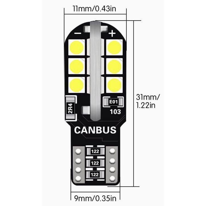 超爆光 360°无死角 T10 LED12V 白 ホワイト2個セット 車検対応 | トヨタ | 01