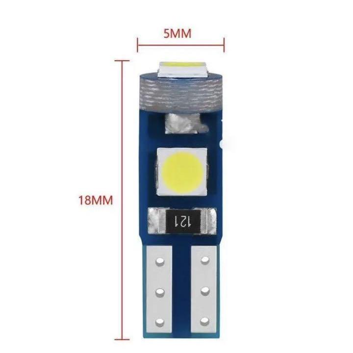 T5 LED メーター球 パネル球 エアコン球 ウェッジ球 ホワイト 白 2個 車検対応 | トヨタ | 03