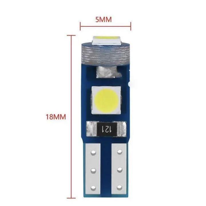 T5 LED メーター球 パネル球 エアコン球 ウェッジ球 ホワイト 白 2個 車検対応｜wecar｜04