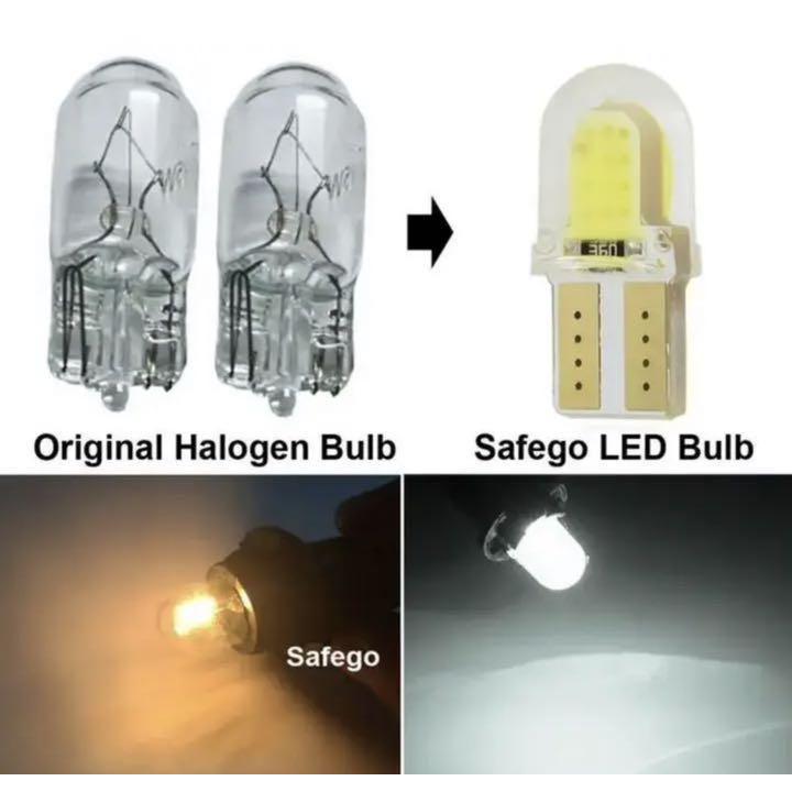T10 LED 12V COB 2面発光 白 ホワイト 2個 車検対応 | トヨタ | 02
