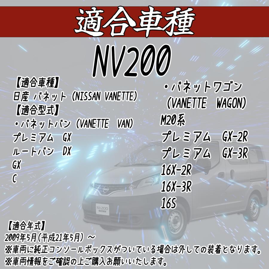 ニッサン NV200 バネット コンソールボックス バン ワゴン GX VX DX