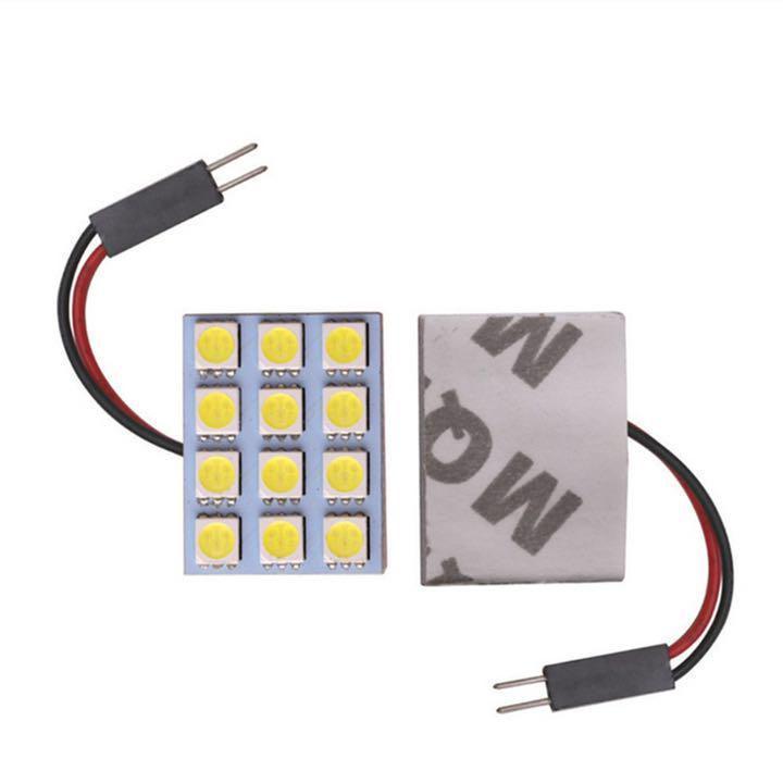 ルームランプ LED 12連 3種アダプター付き 12V ホワイト 白 2個 車検対応 | トヨタ | 03