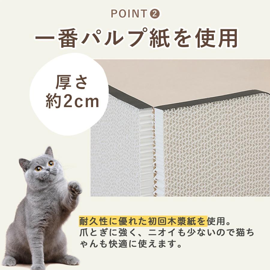 壁掛け＆床置き兼用 猫用爪とぎボード 両面使用可能 コーナー保護 耐久