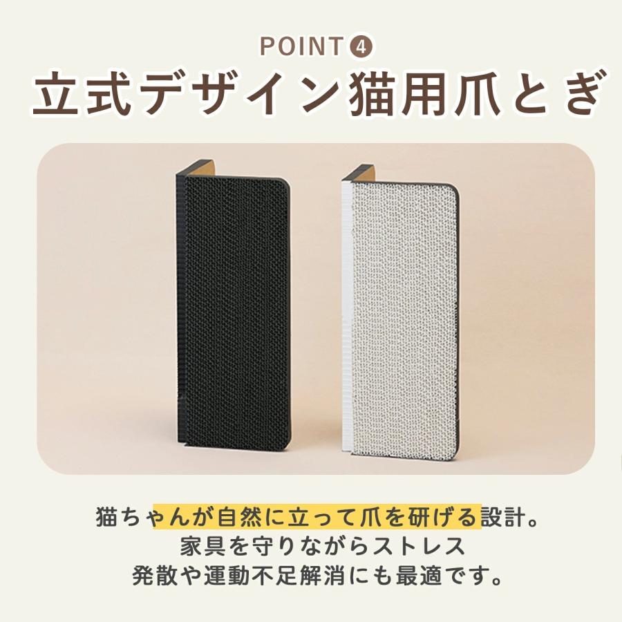 壁掛け＆床置き兼用 猫用爪とぎボード 両面使用可能 コーナー保護 耐久