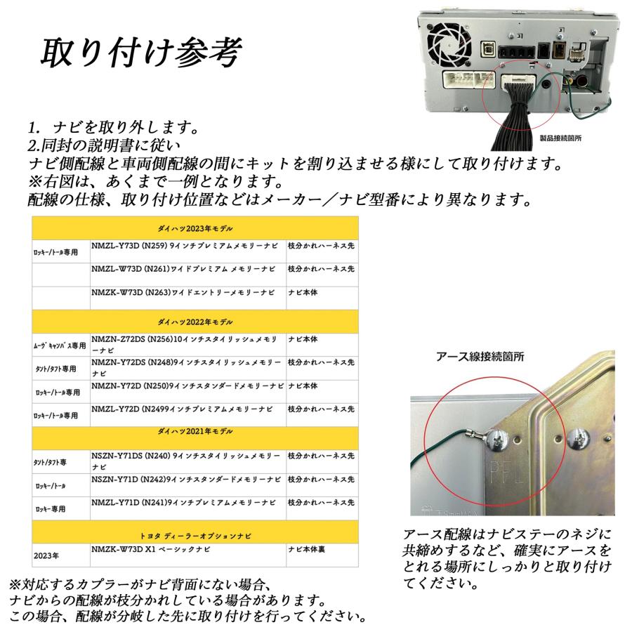 テレビキット トヨタ ディーラーオプションナビ NMZK-W73D X1ベーシックナビ テレビキャンセラー TV 走行中テレビが見れる ナビ操作 出来る TV 車 WeCar｜wecar｜06