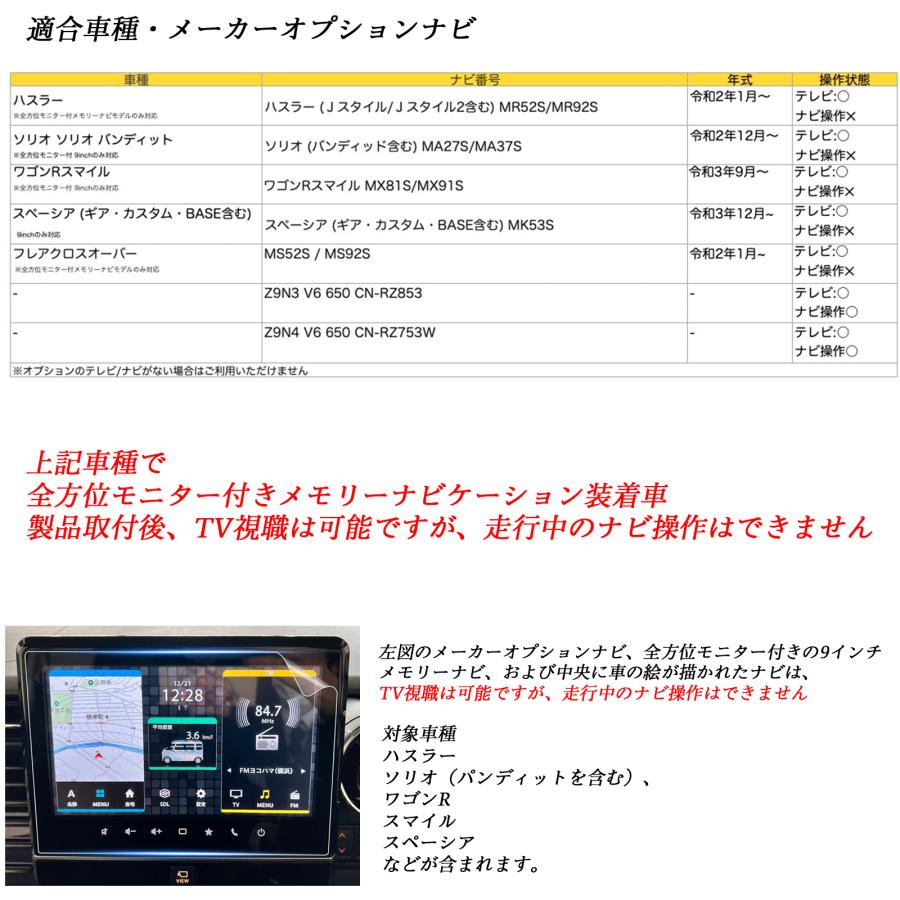 トヨタ テレビキット マツダ Z9N3 V6 650 パナソニック CN-RZ853