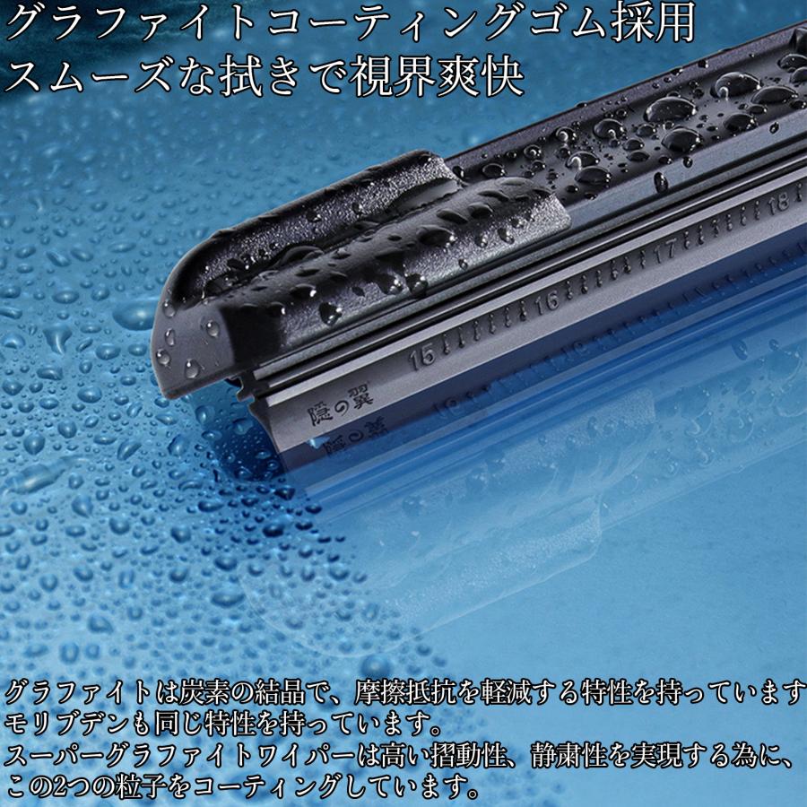 タント L350S L360S L375S L385S ワイパー 替えゴム 適合サイズ 純正互換品 運転席 助手席 リア 3本セット ダイハツ 交換セット 高品質天然ゴム WeCar｜wecar｜02